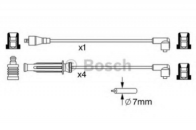 BOSCH 0986357236 -  Комплект проводов зажигания