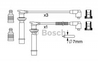 BOSCH 0986357239 -  Комплект проводов зажигания