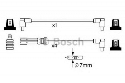 BOSCH 0986357244 -  Комплект проводов зажигания