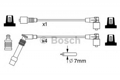 BOSCH 0986357247 -  Комплект проводов зажигания