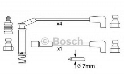 BOSCH 0986357249 -  Комплект проводов зажигания