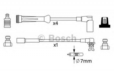 BOSCH 0986357250 -  Комплект проводов зажигания