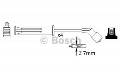 BOSCH 0986357255 -  Комплект проводов зажигания