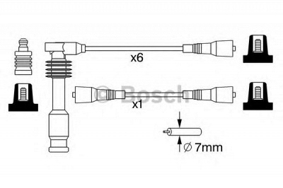 BOSCH 0986357276 -  Комплект проводов зажигания