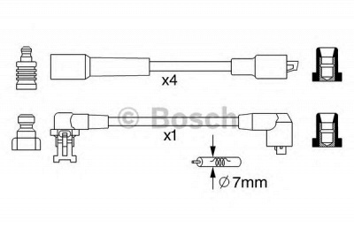 BOSCH 0986357283 -  Комплект проводов зажигания