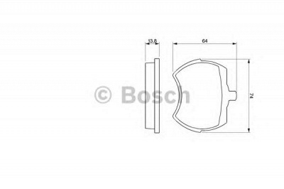 BOSCH 0986424005 -  Комплект тормозных колодок, дисковый тормоз