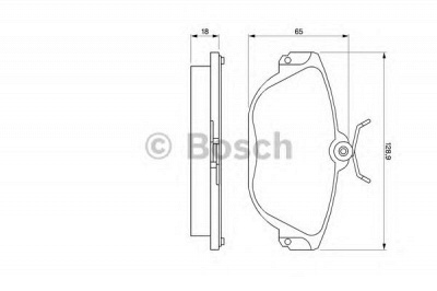 BOSCH 0986424016 -  Комплект тормозных колодок, дисковый тормоз