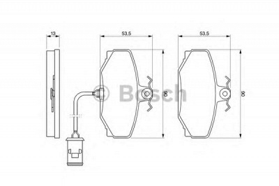 BOSCH 0986424019 -  Комплект тормозных колодок, дисковый тормоз