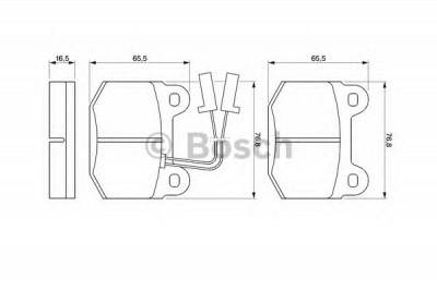 BOSCH 0986424029 -  Комплект тормозных колодок, дисковый тормоз