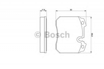 BOSCH 0986424032 -  Комплект тормозных колодок, дисковый тормоз