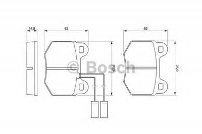 BOSCH 0986424037 -  Комплект тормозных колодок, дисковый тормоз