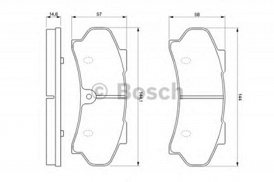 BOSCH 0986424045 -  Комплект тормозных колодок, дисковый тормоз