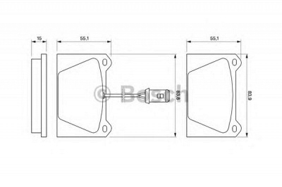 BOSCH 0986424093 -  Комплект тормозных колодок, дисковый тормоз
