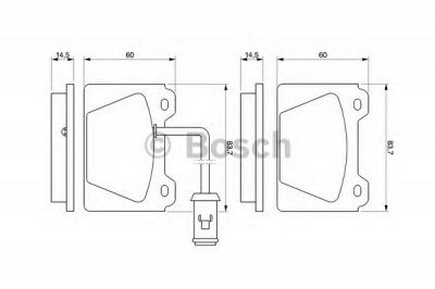 BOSCH 0986424095 -  Комплект тормозных колодок, дисковый тормоз