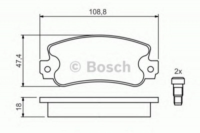 BOSCH 0986424098 -  Комплект тормозных колодок, дисковый тормоз