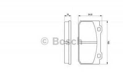 BOSCH 0986424117 -  Комплект тормозных колодок, дисковый тормоз
