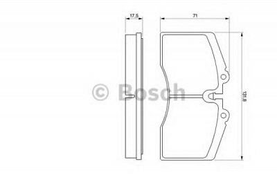 BOSCH 0986424119 -  Комплект тормозных колодок, дисковый тормоз