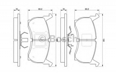 BOSCH 0986424142 -  Комплект тормозных колодок, дисковый тормоз