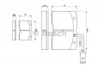 BOSCH 0986424144 -  Комплект тормозных колодок, дисковый тормоз