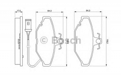 BOSCH 0986424151 -  Комплект тормозных колодок, дисковый тормоз