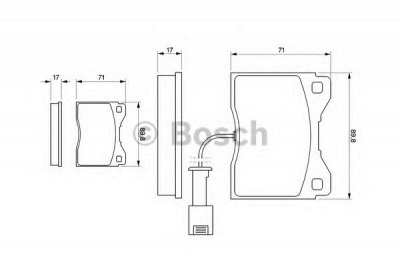 BOSCH 0986424152 -  Комплект тормозных колодок, дисковый тормоз