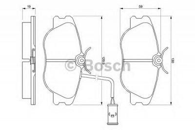 BOSCH 0986424167 -  Комплект тормозных колодок, дисковый тормоз