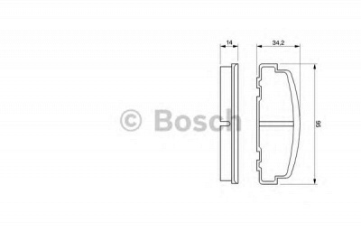 BOSCH 0986424181 -  Комплект тормозных колодок, дисковый тормоз