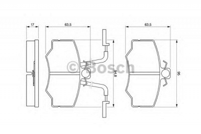 BOSCH 0986424184 -  Комплект тормозных колодок, дисковый тормоз
