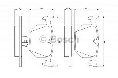 BOSCH 0986424185 -  Комплект тормозных колодок, дисковый тормоз