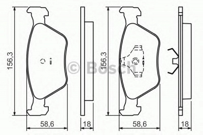 BOSCH 0986424200 -  Комплект тормозных колодок, дисковый тормоз