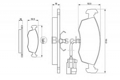 BOSCH 0986424237 -  Комплект тормозных колодок, дисковый тормоз