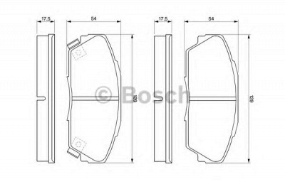 BOSCH 0986424260 -  Комплект тормозных колодок, дисковый тормоз