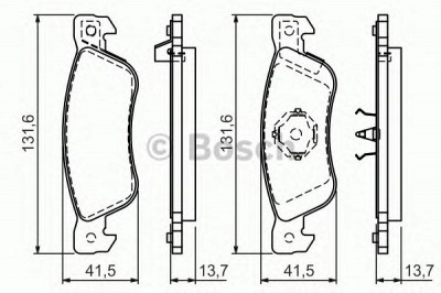 BOSCH 0986424262 -  Комплект тормозных колодок, дисковый тормоз