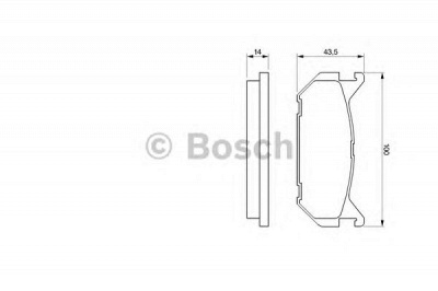 BOSCH 0986424266 -  Комплект тормозных колодок, дисковый тормоз
