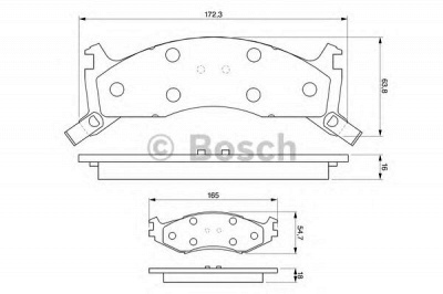 BOSCH 0986424276 -  Комплект тормозных колодок, дисковый тормоз