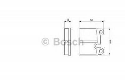 BOSCH 0986424283 -  Комплект тормозных колодок, дисковый тормоз