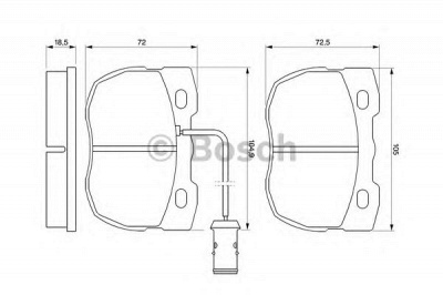 BOSCH 0986424287 -  Комплект тормозных колодок, дисковый тормоз