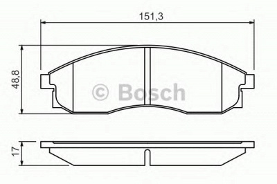 BOSCH 0986424340 -  Комплект тормозных колодок, дисковый тормоз