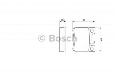 BOSCH 0986424358 -  Комплект тормозных колодок, дисковый тормоз