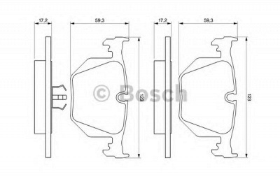 BOSCH 0986424365 -  Комплект тормозных колодок, дисковый тормоз