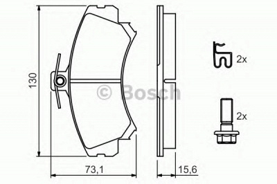BOSCH 0986424371 -  Комплект тормозных колодок, дисковый тормоз