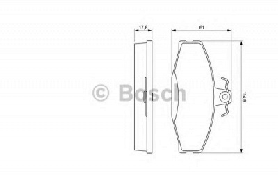BOSCH 0986424373 -  Комплект тормозных колодок, дисковый тормоз