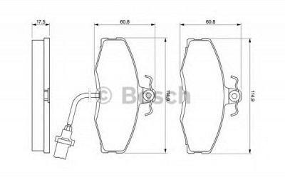 BOSCH 0986424381 -  Комплект тормозных колодок, дисковый тормоз