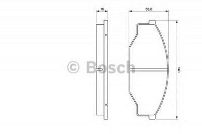 BOSCH 0986424382 -  Комплект тормозных колодок, дисковый тормоз