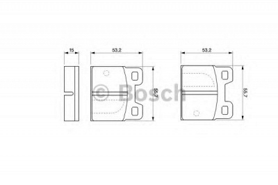 BOSCH 0986424408 -  Комплект тормозных колодок, дисковый тормоз