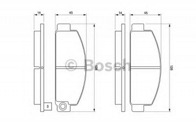 BOSCH 0986424426 -  Комплект тормозных колодок, дисковый тормоз
