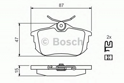 BOSCH 0986424427 -  Комплект тормозных колодок, дисковый тормоз