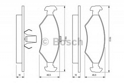 BOSCH 0986424462 -  Комплект тормозных колодок, дисковый тормоз