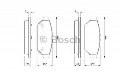 BOSCH 0986424464 -  Комплект тормозных колодок, дисковый тормоз