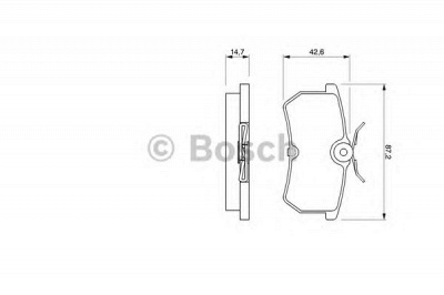 BOSCH 0986424472 -  Комплект тормозных колодок, дисковый тормоз